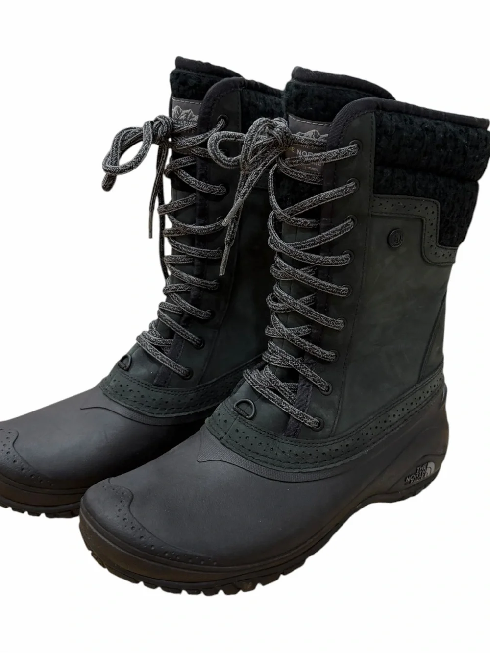 The North Face Shellista II Mid Black Winter Snow Boots Size 7.5